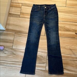 White House Black Market Indigo Wide Leg Jeans